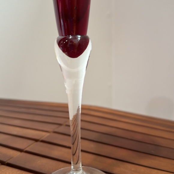 Beautiful holiday Lenox Holiday Gems toasting flutes. Set of 2. Orig. $40 each - Picture 3 of 9